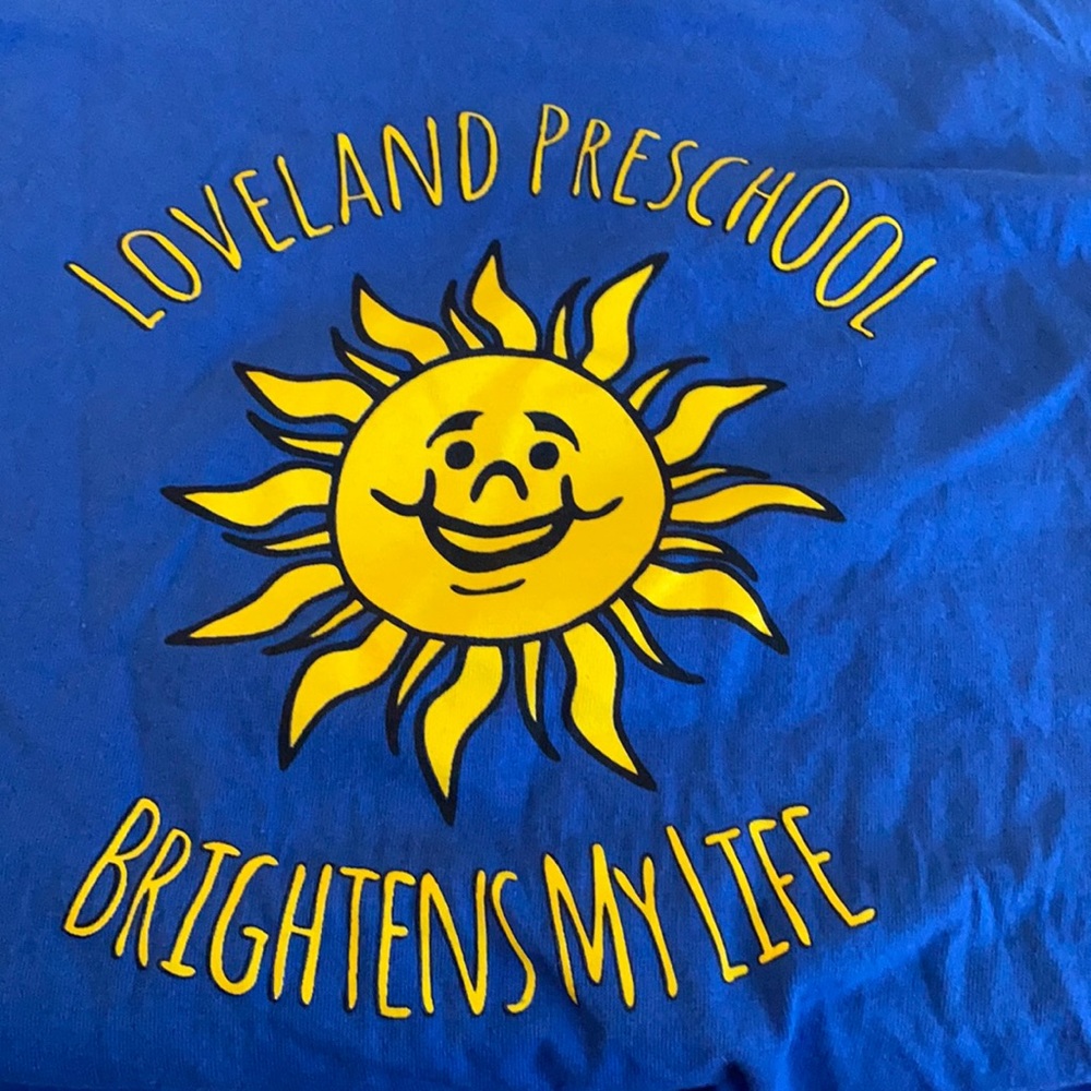 L Loveland preschool brightens my life t-shirt